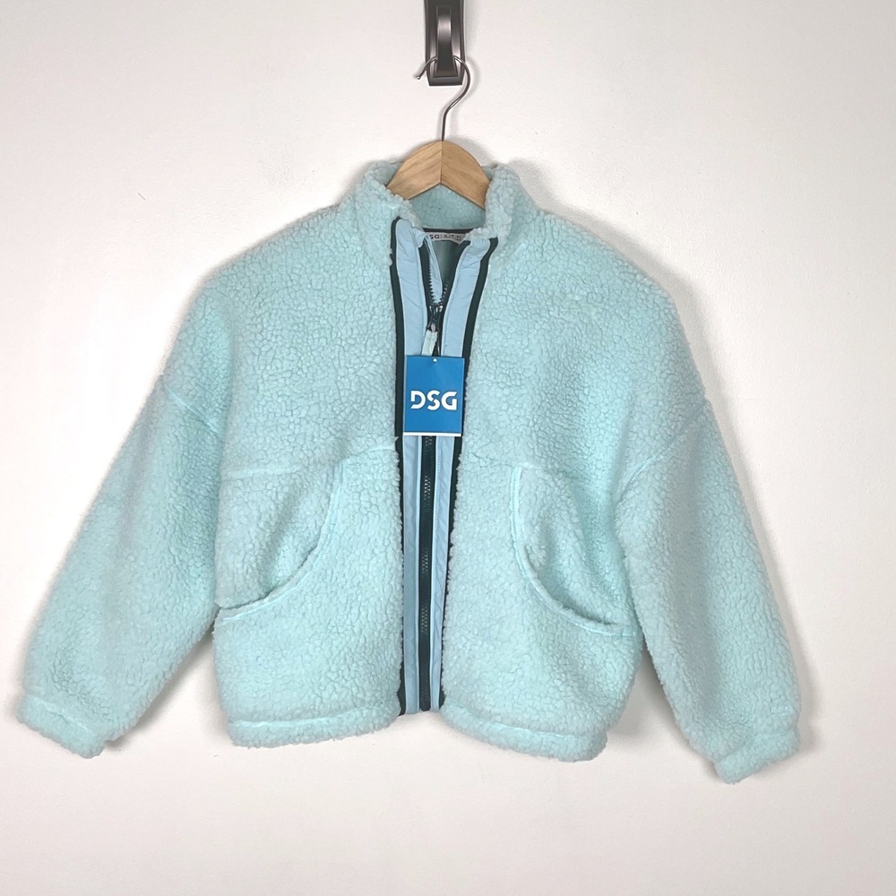 DSG Girls' Cozy Fleece Full Zip‎ Jacket ShoreSide Blue Size S (8-9) - Picture 2 of 8